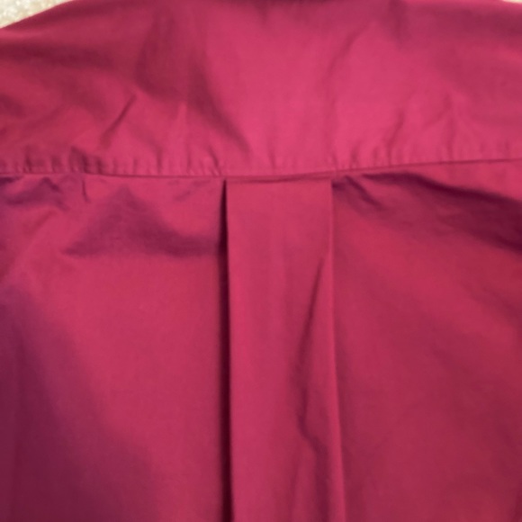 Beautiful button up shirt. Crisp burgundy red color. Worn twice. Size large. - Picture 10 of 12